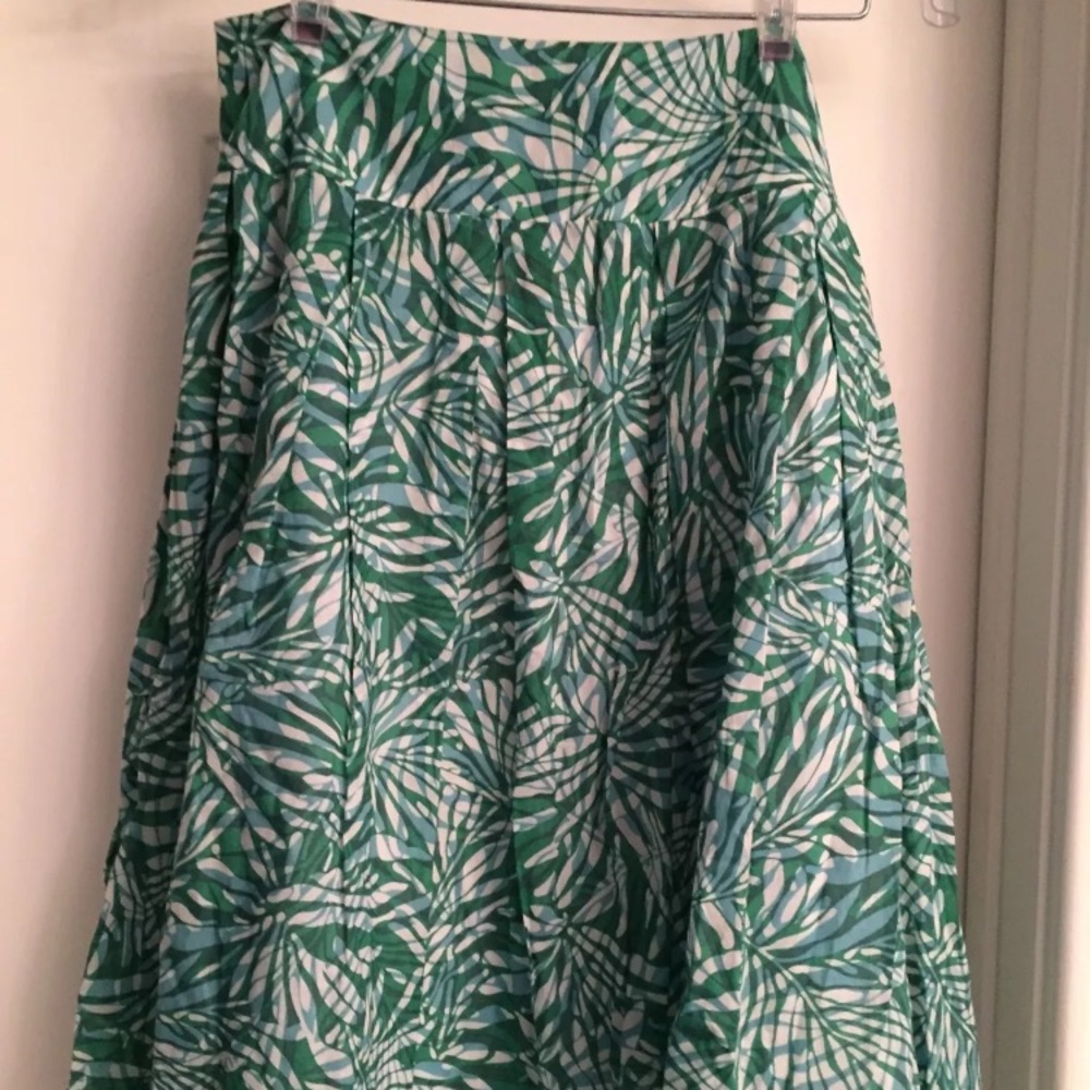 NWT Ann Trinity Floral A-line Pleated Skirt 6